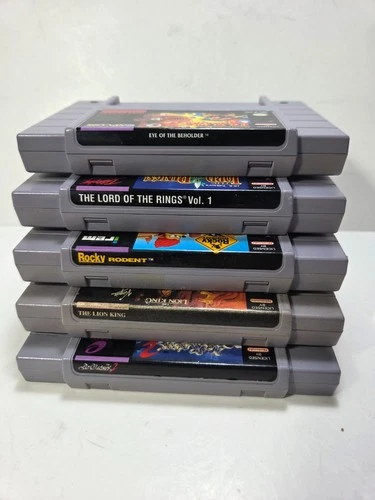 New ListingLot of 5 games   for SNES   WORKING