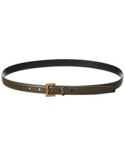 Saint Laurent Cassandre Leather Belt Women's