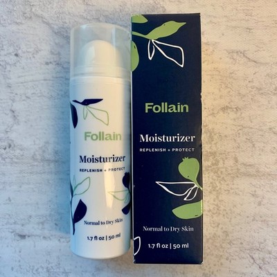 Follain 1.7oz Moisturizer White Replenish Protect Bakuchiol Peptide Complex