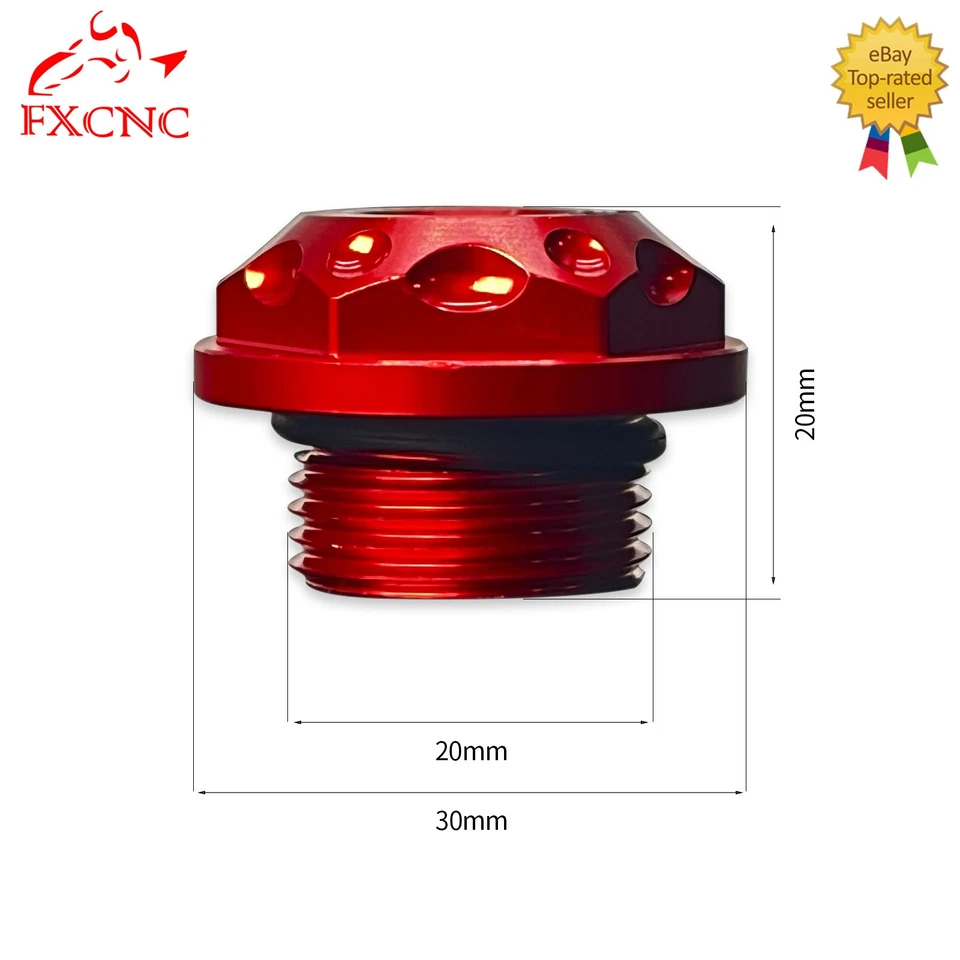 Cubierta de tapa de llenado de aceite de motor roja de aluminio para Suzuki GSXR600 GSXR750 1997-2014 Foto 4 de 4