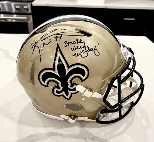 Ricky Williams Signed Inscribed Helmet Full Size Authentic Saints Auto BAS COA