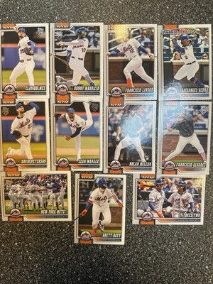 NEW YORK METS 2026 Topps Series 1 BASE TEAM SET (11 cards) McLean Lindor