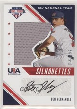2020 USA Baseball Stars & Stripes Silhouettes Signatures Ben Hernandez Auto 0g4