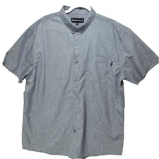 Molokai Surf Co Shirt Mens XXL Grey Button Down Pocket Chambray Beach Coastal