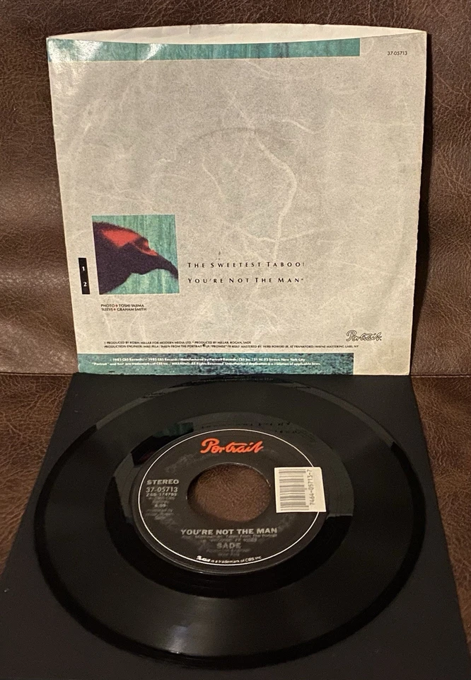 Sade “The Sweetest Taboo” “You're Not The Man” (1985) 45RPM Jazz with PS EX! - Image 3 of 4