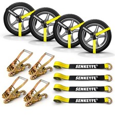 4 Pack Car Hauler Tie Down Straps For Trailers 9900lbs 4 Pack Car Hauler Tie Down Straps For Trailers 9900lbs