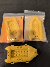 Lego Parts ~ Yellow Rescue Boat, Lot Of 3 