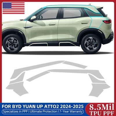 For BYD ATTO2 2024-UP Rear Side Precut Paint Protection Film Gloss Clear PPF TPU
