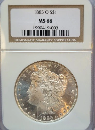 1885-O   NGC MS-66   Frosty & Brilliant close to PL   Morgan Silver Dollar  #352