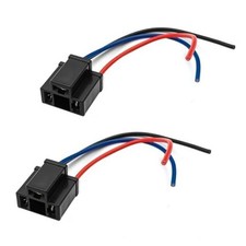 2PCS H4 Female Headlight Connector - 18AWG 3-Pin Pigtail Wiring Harness