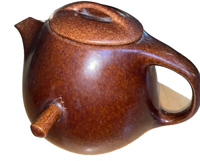 VINTAGE Roseville USA Raymor 176 Swinging Coffee Pot Pitcher Brown RARE No Stand