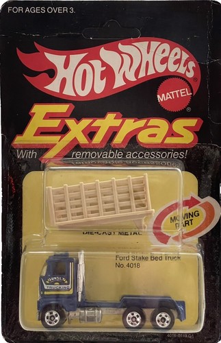 hotwheels EXTRAS  1983年 レア　トラック ビンテージ Vintage 1983 Hot Wheels Extras Ford Stake Bed Truck 4018 Blue MOC