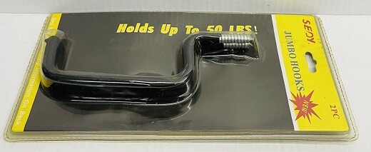 2 pc Jumbo Hooks Vinyl Coated Wall Hang Bike Cycling Storage 50lb Equipment New 