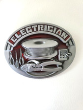 Electrician Christmas Gift Enamel Belt Buckle With Tools of the Trade. NEW