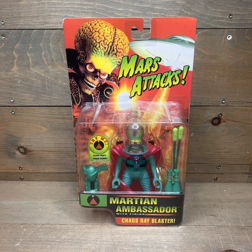 New Sealed Mars Attacks! Martian Ambassador 1996 Trendmasters Chaos Ray Blaster