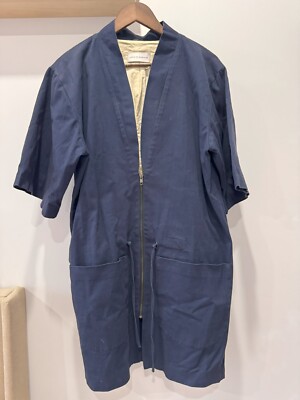 Drole De Monsieur Mens Blue Drole Drawstring Kimono Zip Up Jacket France Street