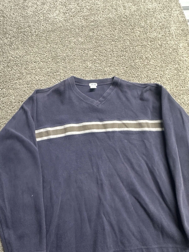 Pullover a Rayas Cuello en V Cherokee Años 2000 De Colección Camisa Térmica Pesada X-Grande Foto 4 de 4