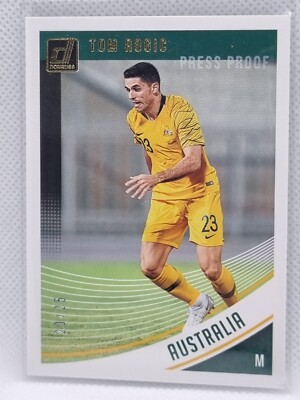 #/25 Tom Rogic Australia Socceroos Donruss 2018-19 Press Proof Canvas