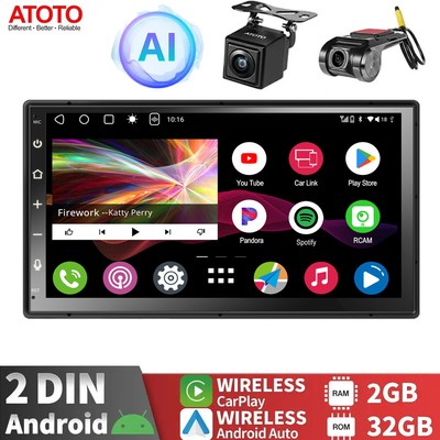 ATOTO A6 Android 2DIN Autoradio GPS ChatGPT-AI On Dash DVR Kamera Rückfahrkamera
