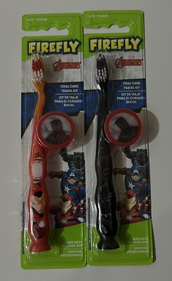 Avengers:  Captain America Iron Man Black Panther-Kids Travel Soft Toothbrushes