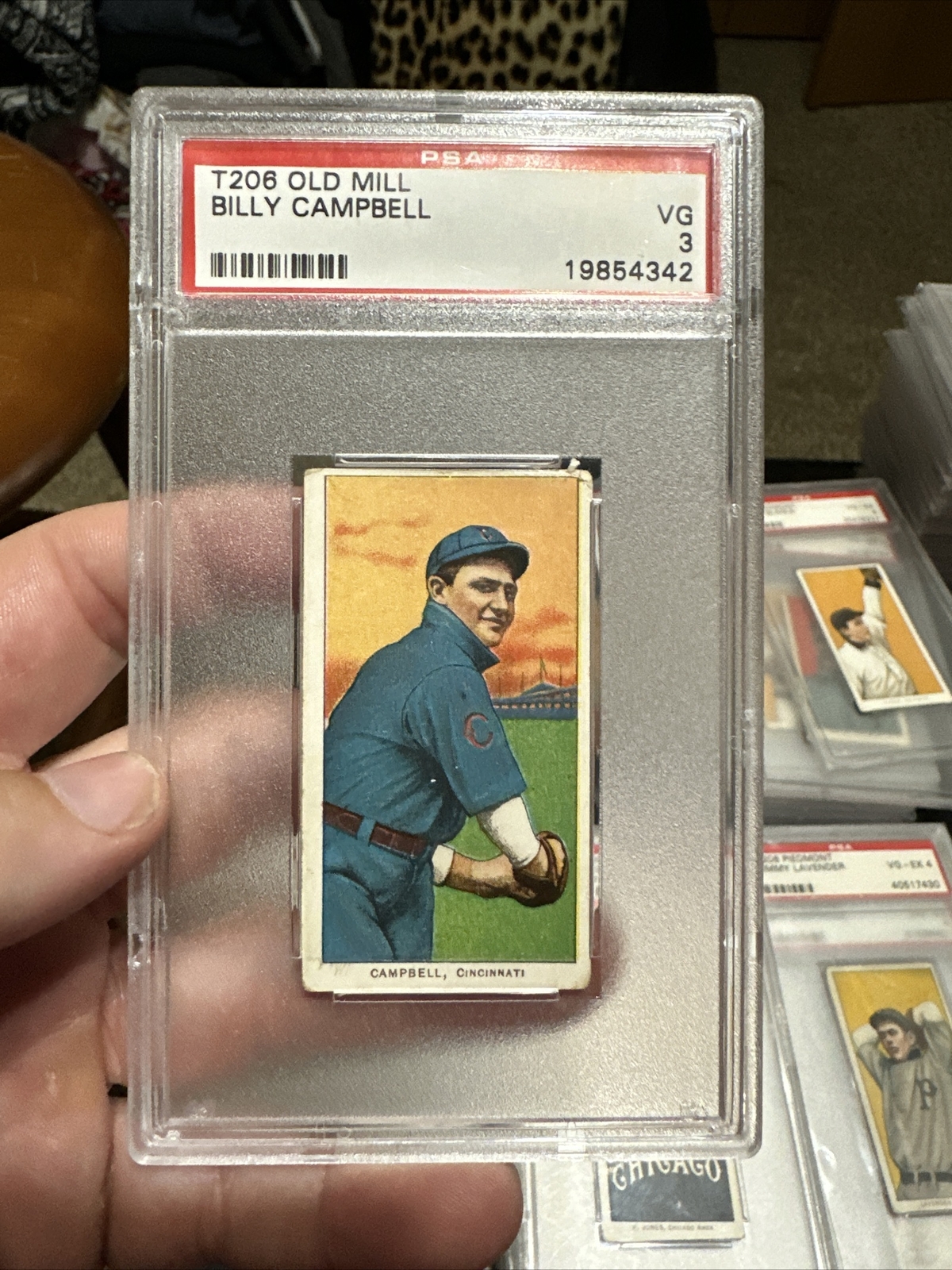 T206 Billy Campbell Old mill PSA 3 Cincinnati Pitcher 1905-1909 2.80 Era