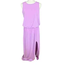 C.O.Z.Y. JERSEY MAXI DRESS WITH SIDE SLIT PURPLE NWT WOMEN'S 6