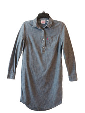 Levi's Women's Chambray Denim Tunic Shirt Dress 100% Cotton Long Sleeve XS 