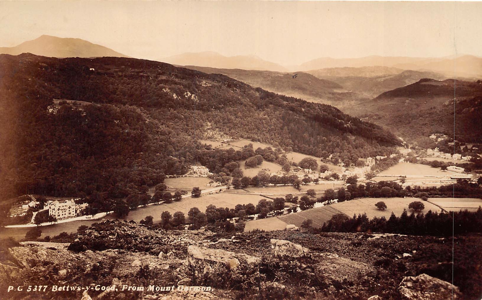 uk40582 betws y coed mount garmon wales real photo uk