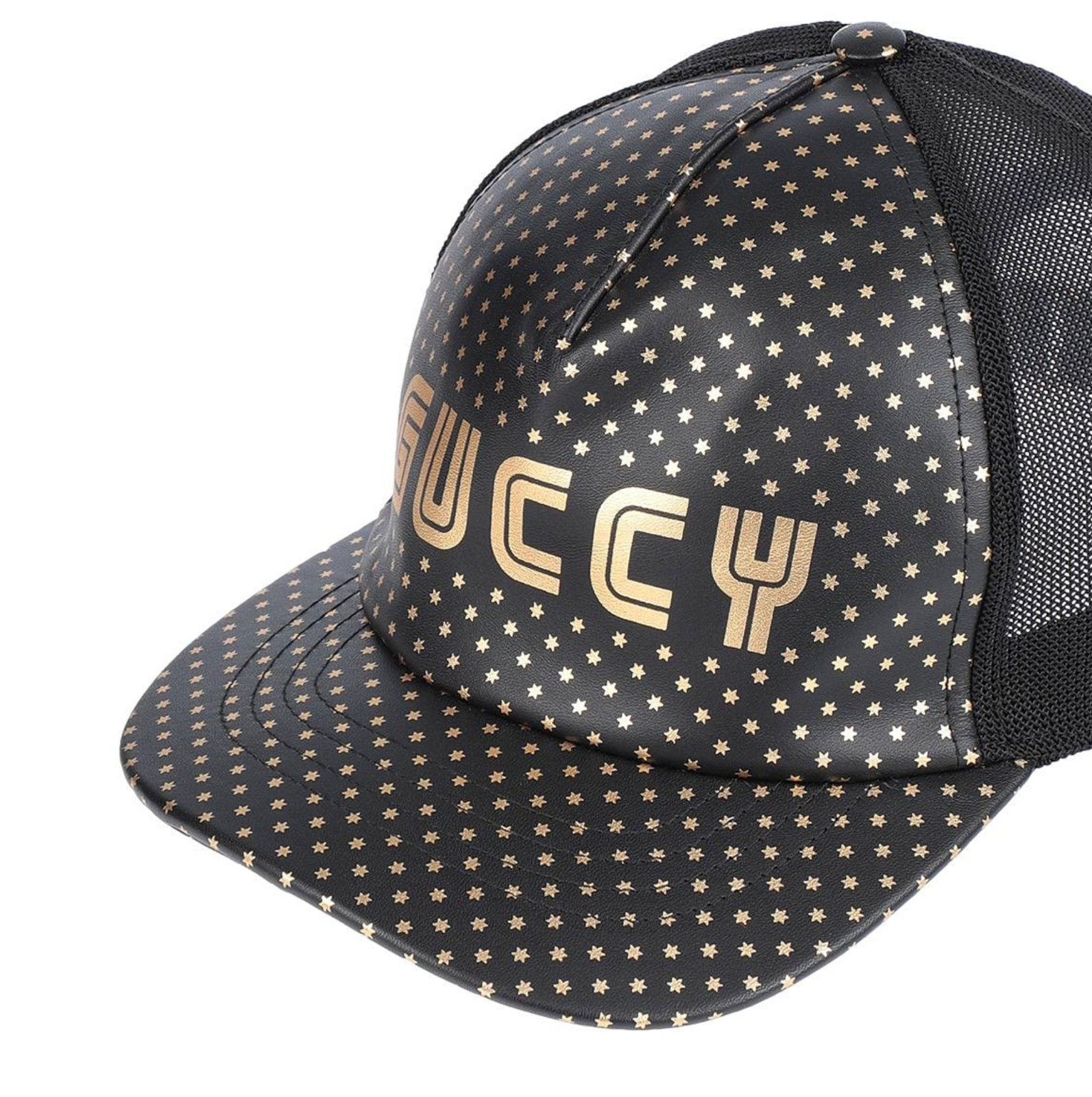 Gucci X Sega Leather Guccy Stars Baseball Hat M image 7