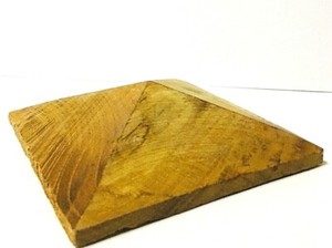 2pcs Wooden Decorative Pyramid Post Cap For 4 0 X 4 0 Deck Posts