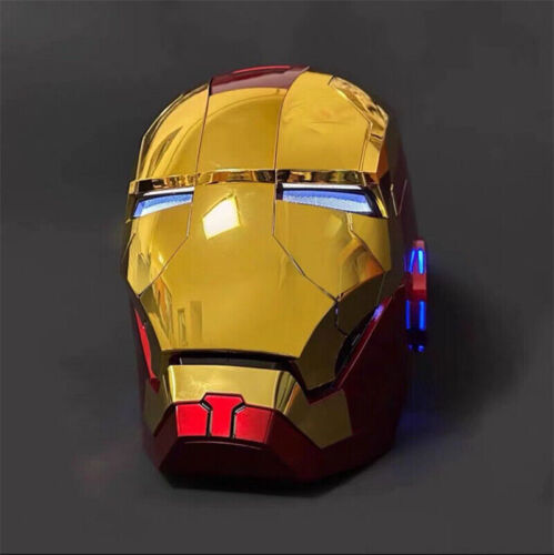 1:1 Wearable AUTOKING Iron Man MK5 Golden Helmet Voice-control Cosplay Mask Prop - Picture 7 of 17