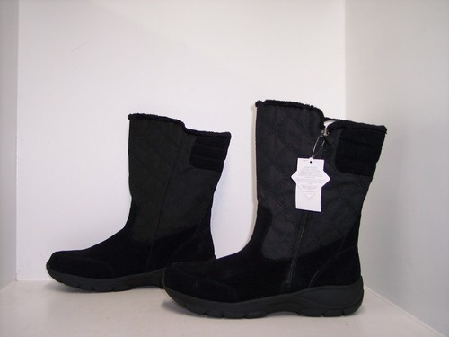 black suede winter boots