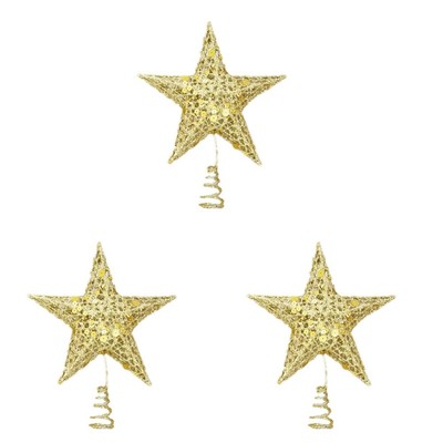 Glitzernde Baum Topper Baum Topper Weihnachten Dekorationen Stern Baum Topper