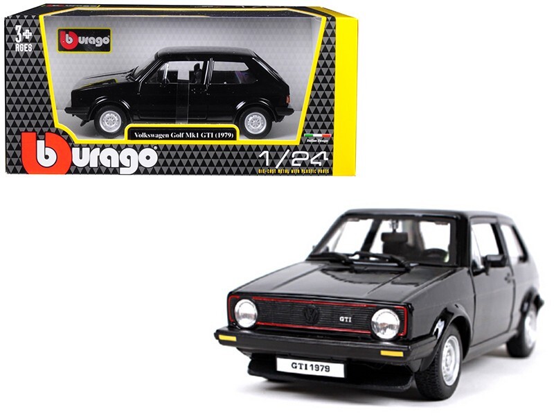 Bburago 1979 Volkswagen Golf Mk1 GTI Black 1/24 Diecast Model Car