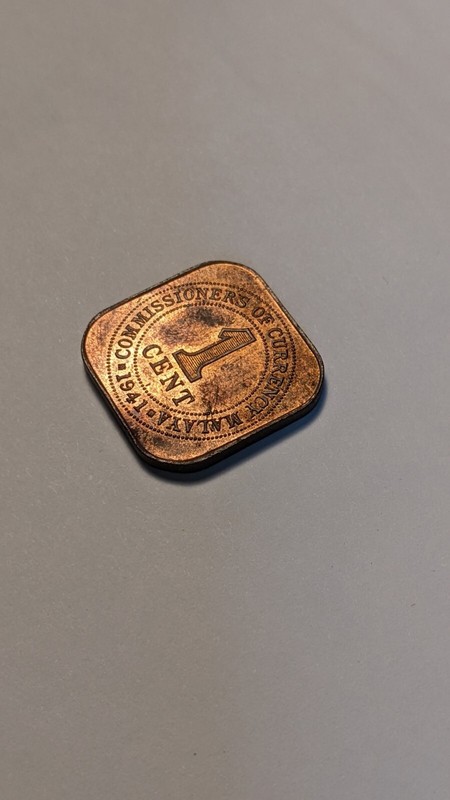 Malaya  1941  1 cent coin, About UNC, Lot 2