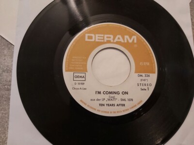 TEN YEARS AFTER  - I'M COMING ON / MY BABY LEFT ME  -  Vinyl , 7'', 45 RPM , Top