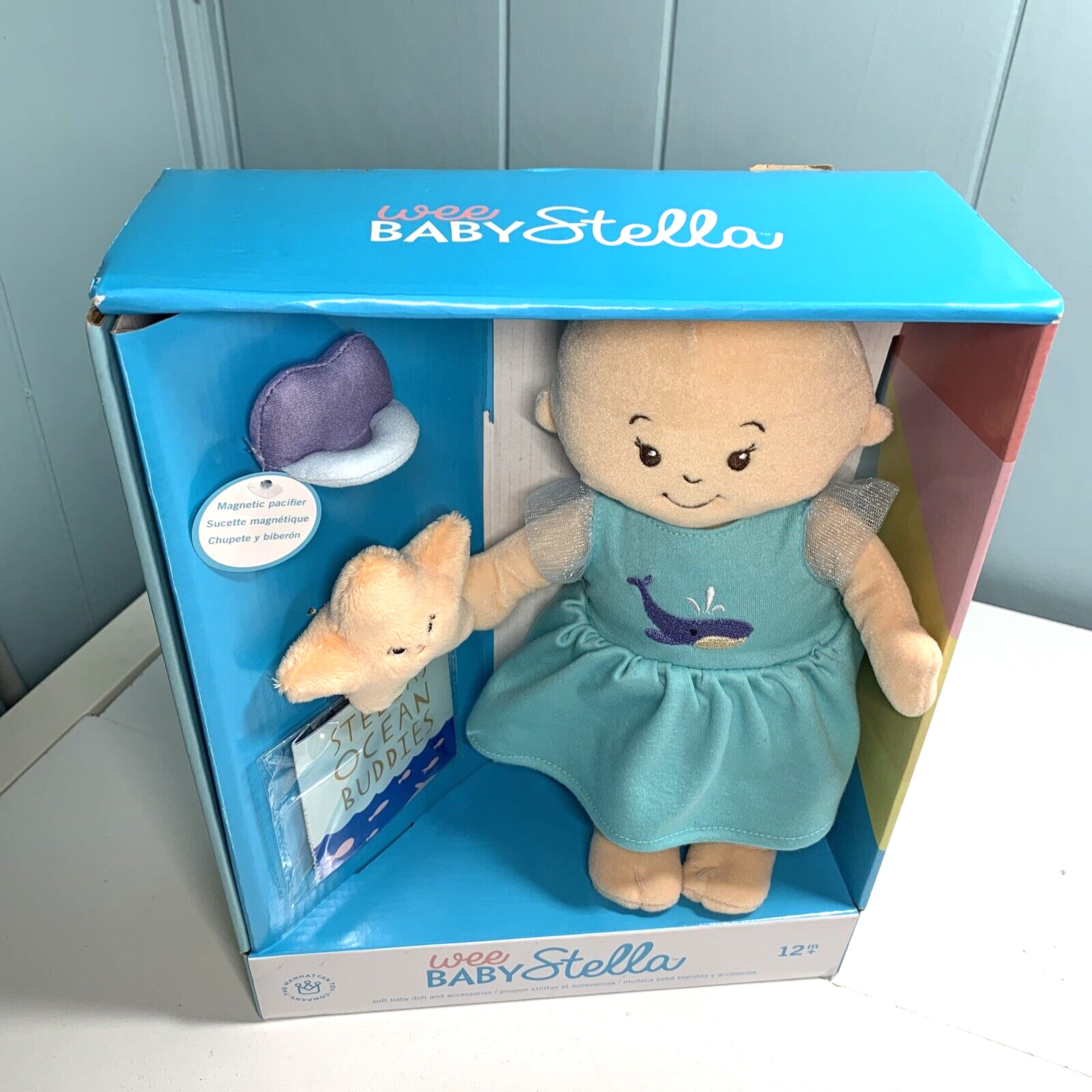 Wee Baby Stella Under the Sea Soft Baby Doll Set, 12 Months +, Playset, 10", NIB