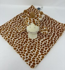 Mary Meyer Baby Giraffe Plush Security Blanket Lovey Satin 12" X12" Machine Wash