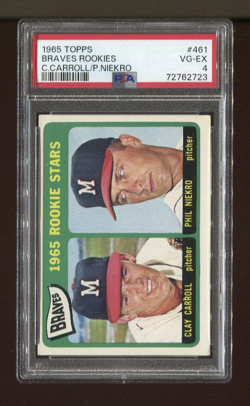 1965 Topps #461 Phil Niekro Braves Rookie Stars PSA 4