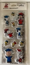 Snoopy PEANUTS GRADUATION PUFFY SCRAPBOOKING STICKERS Hallmark NEW 2012 Rare