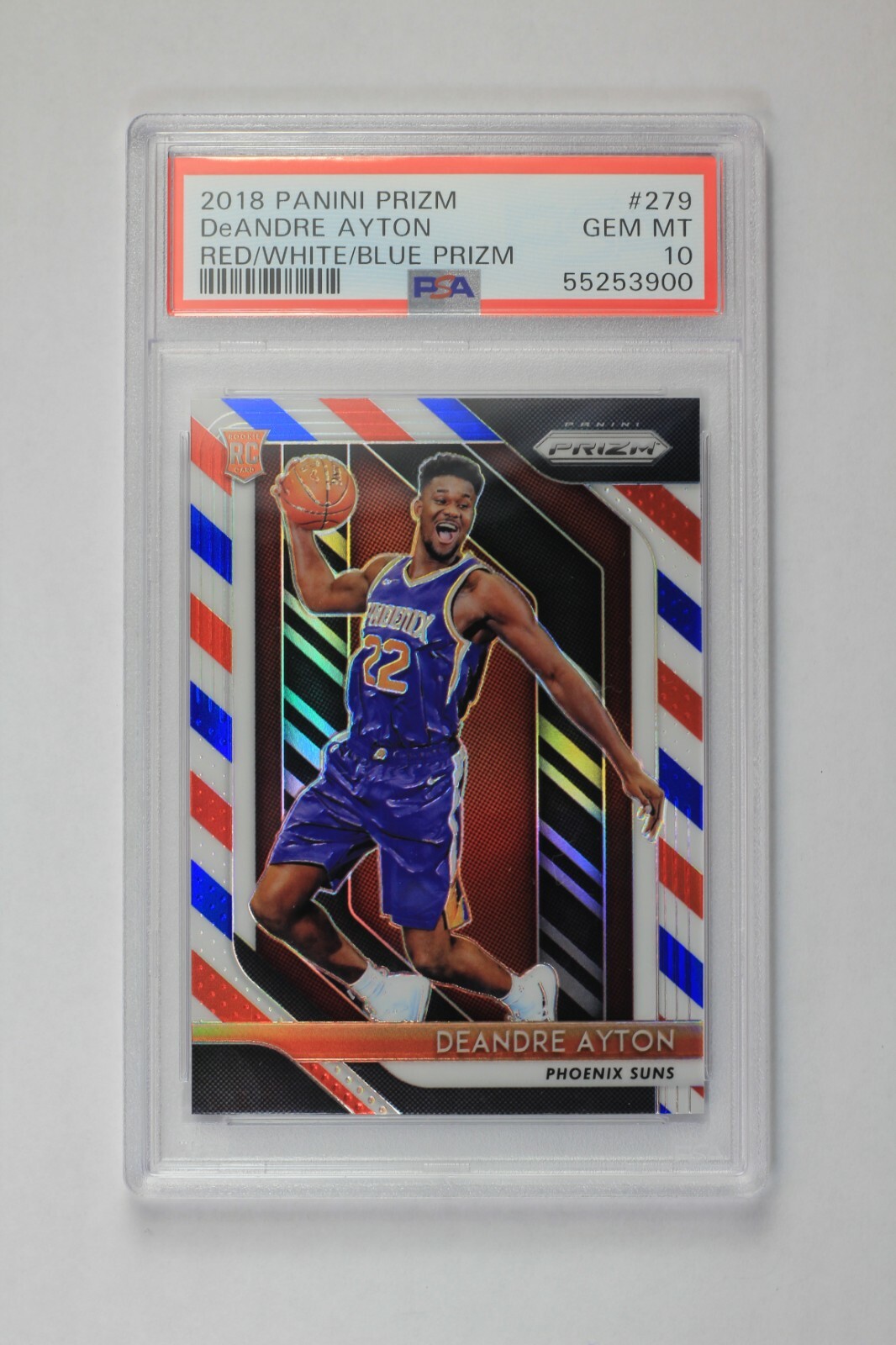 2018-19 Panini Prizm DEANDRE AYTON #279 Red White Blue Rookie PSA 10 Gem Mint RC
