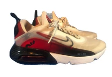 Nike Air Max 2090 Men’s Size 8.5 CW8127-100 White Red Black - Nice Preowned Cond