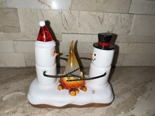 S'MORES SNOWMAN CAMPFIRE LIGHTUP FIGURE by Ganz
