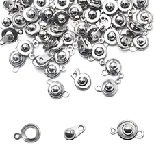  Snap Clasp 20sets 304 Stainless Steel Snap Button Clasps Ball and Socket Snap 