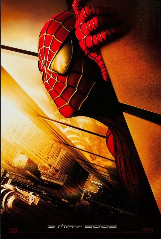 【美品】スパイダーマン2002 ツインタワー ポスター2枚 Spider-Man Movie Poster RECALLED Twin Towers Double Sided