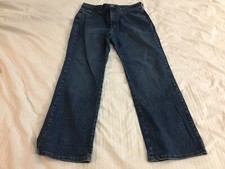 Lee Womens Size 16 Natural Straight Leg Blue Jeans - Dark Wash