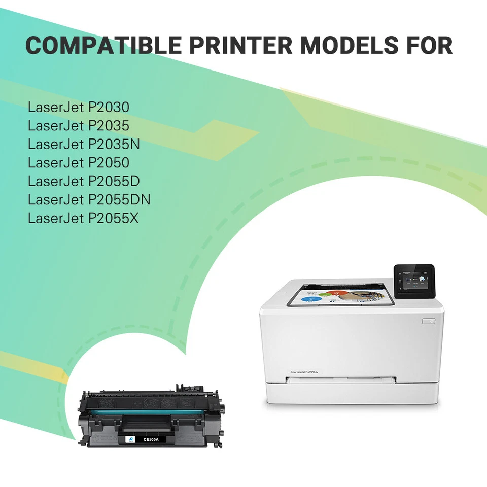 2 Pack CE505A 05A Toner Cartridge For HP LaserJet P2035 P2035n P2050 P2055dn - Image 3 of 4