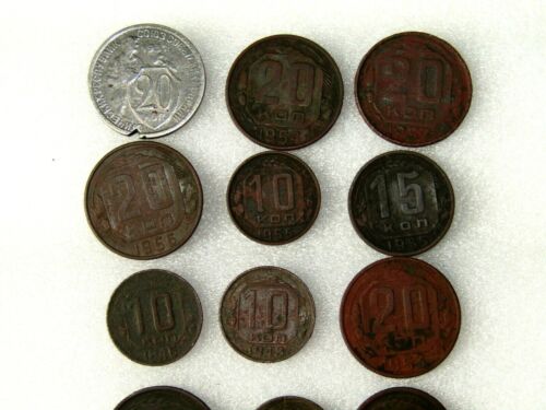 Sowjetische Münze UdSSR 10 15 20 Kopeken 1931 1932 1954 1953 1955 1946 1945 - Bild 2 von 6