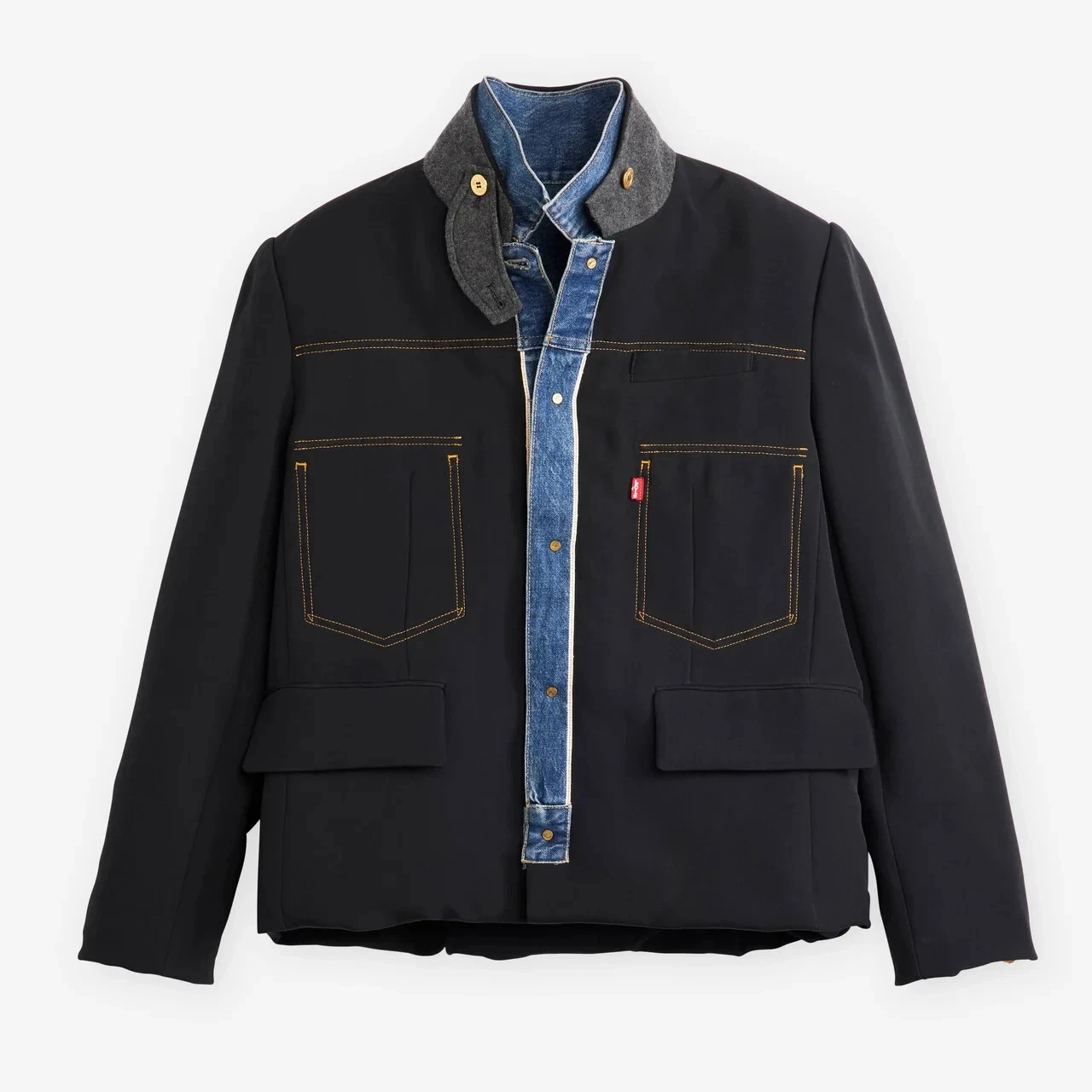 sacai LEVI'S Men's Denim Matelasse Twill Reversible Blouson Blue Black
Opens in a new window or tab