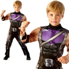 Avengers Age Of Ultron Superhero Hawkeye Boys Costume Childs Kids Fancy Dress
